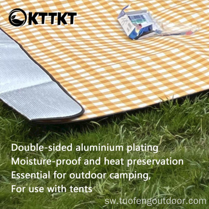 Kambi ya nje unyevu sugu ya picnic Mat 2mx2m